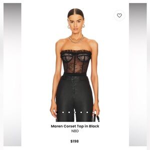 NBD Maren Corset Top in Black